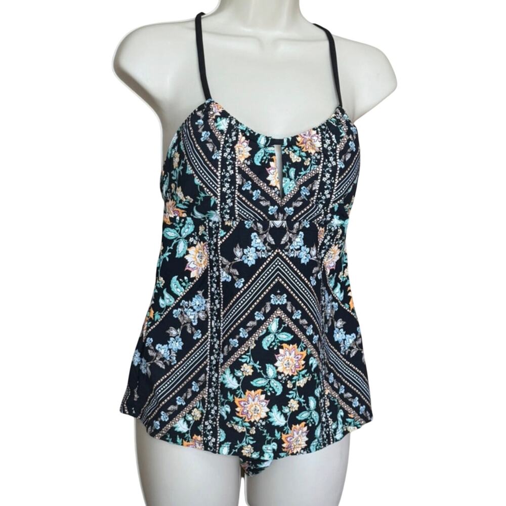 Nanette Lepore Diamond Vines Honey Tankini and Charmer Bottom Swim Set 6 NWT